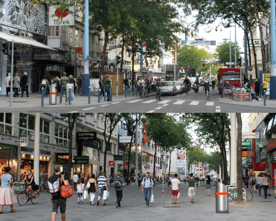 Mariahilferstrasse Before and After, Vienna, Austria